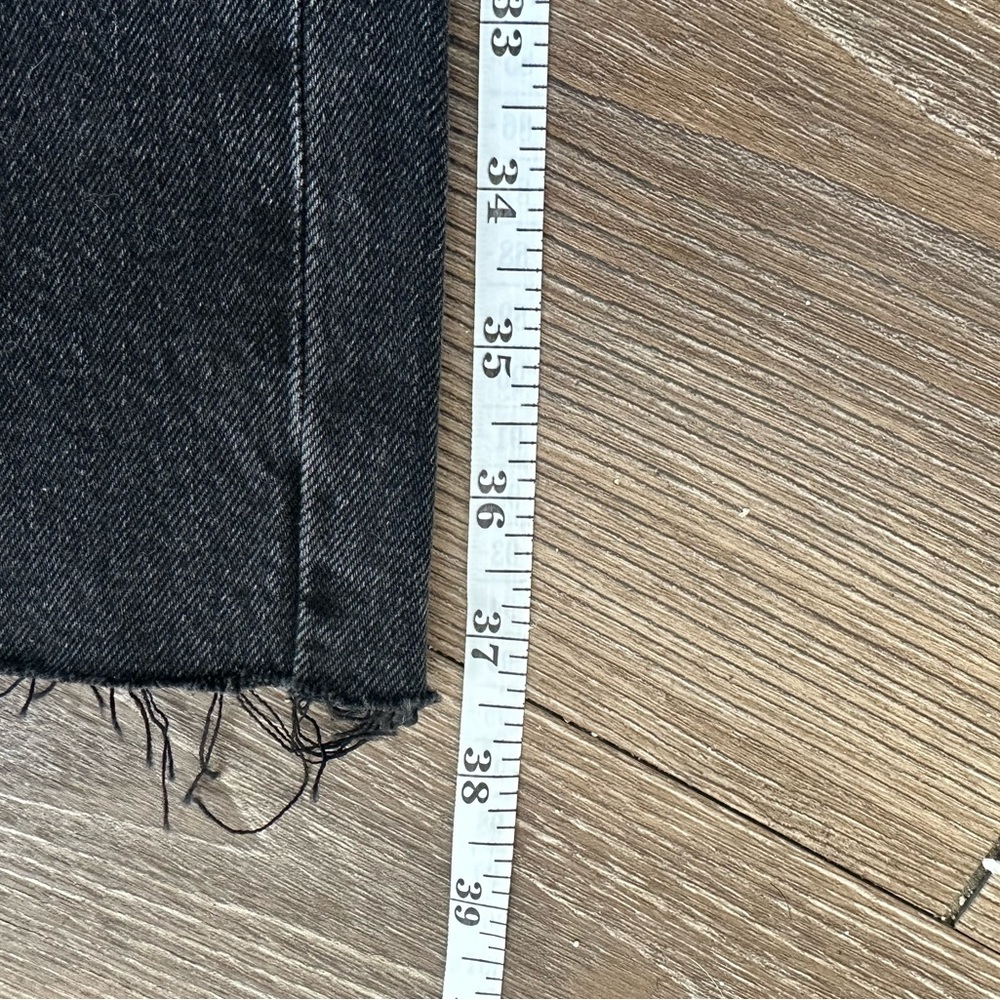 Levi’s Black Distressed Women’s Ripped Denim Straight Leg Jeans - Picture 6 of 6